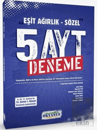 Eşit Ağırlık - Sözel 5 AYT Deneme