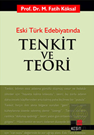 Eski Türk Edebiyatında Tenkit ve Teori