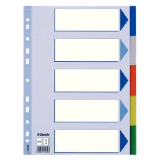 EsselteSeperatör A4 5 RenkliAsorti