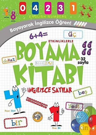 Etkinliklerle Boyama Kitabı İngilizce Sayılar
