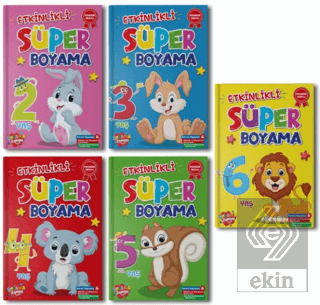 Etkinlikli Süper Boyama Seti - 5 Kitap Takım