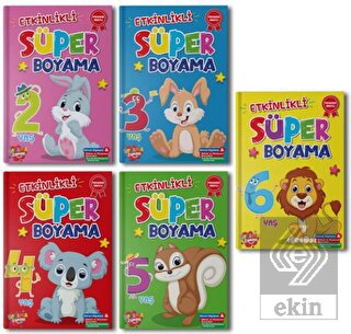 Etkinlikli Süper Boyama Seti - 5 Kitap Takım