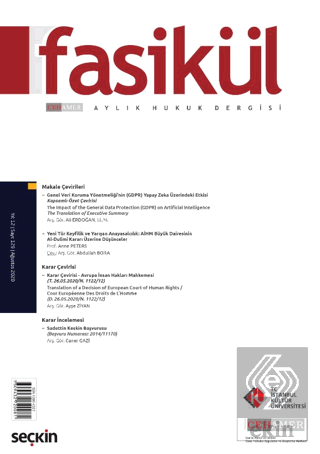 Fasikül Aylık Hukuk Dergisi Sayı: 129 Ağustos 2020