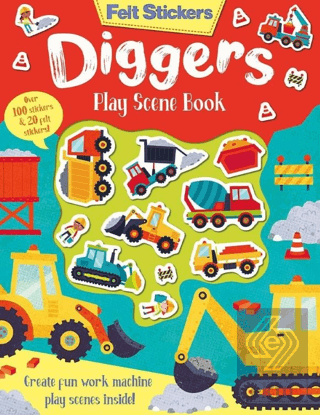 Felt Stickers - Diggers Play Scene Book