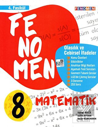 Fenomen 8 Matematik 4. Fasikül (Olasılık ve Cebirs