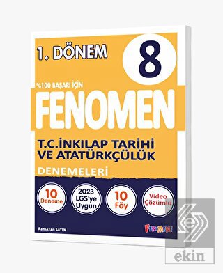 Fenomen Okul Yayınları 8. Sınıf İnkılap Tarihi ve Atatürkçülük 1. Dönem 10 Deneme