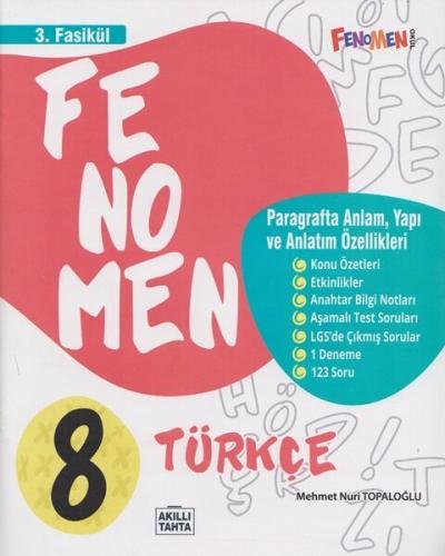 Fenomen 8. Sınıf Türkçe 3. Fasikül (Paragrafta Anl