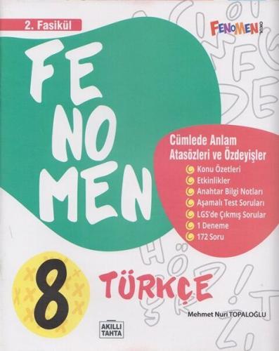Fenomen Okul Yayınları 8. Sınıf Türkçe Fasikül 2 Cümlede Anlam Atasözl