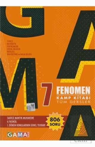 2020 Gama 7 Fenomen Tüm Dersler Kamp Kitabı