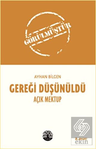 Gereği Düşünüldü