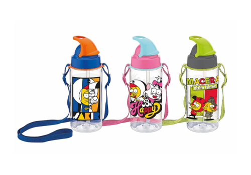 KRAL ŞAKİR DESENLİ PİPETLİ TRITAN MATARA 500CC