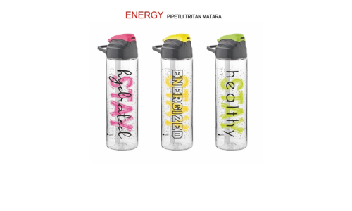 Gıpta 752500 Energy Desenli Tritan Pipetli Matara 630cc