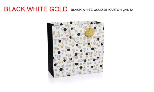 GIPTA BLACK WHITE GOLD B5 KARTON ÇANTA
