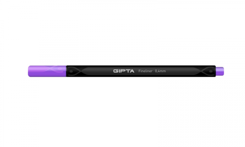 GIPTA FINELINER KALEM 0,4mm-Karton-Kutu-Üçgen-Lila