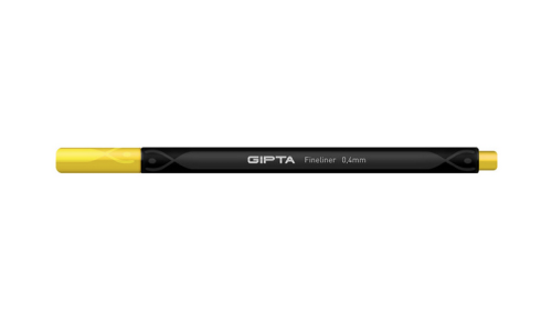 GIPTA FINELINER KALEM 0,4mm Karton Kutu-Üçgen-Sarı