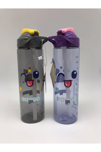 GIPTA INDIGO TRİTAN DESENLİ PİPETLİ MATARA 630 CC