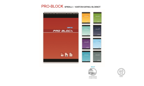GIPTA PRO BLOCK SP.KARTON KAP.BLOK.A4-40 YP.ÇİZ.