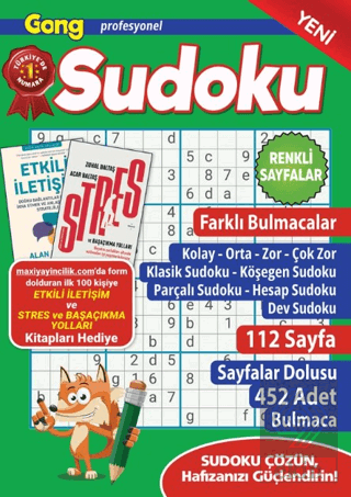 Gong Profesyonel Sudoku 24 Bertan Kodamanoğlu Maxi Yayıncılık Satın Al