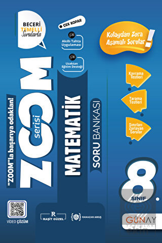Günay 8.Sınıf Matematik Soru Bankası Zoom Serisi