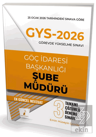 GYS 2026 Görevde Yükselme Sınavı Göç İdaresi Başkanlığı Şube Müdürü Ta