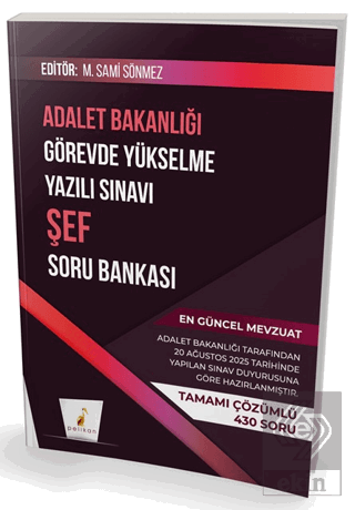 GYS Adalet Bakanlığı Görevde Yükselme Yazılı Sınavı Şef Soru Bankası