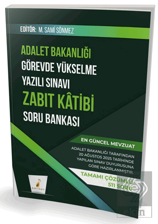 GYS Adalet Bakanlığı Görevde Yükselme Yazılı Sınavı Zabıt Katibi Soru 