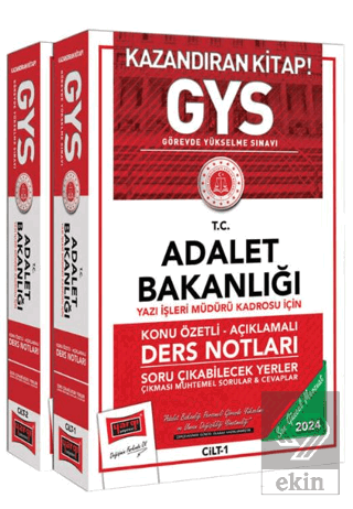 GYS Adalet Bakanlığı Yazı İşleri Müdürü Kadrosu İçin Konu Özetli Açıkl