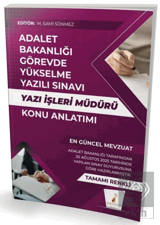 GYS Adalet Bakanlığı Yazı İşleri Müdürü Konu Anlatımı Görevde Yükselme