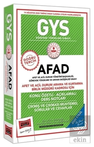 GYS AFAD Afet ve Acil Durum Arama ve Kurtarma Birl