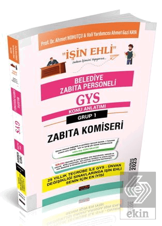 GYS Belediye Zabıta Personeli Zabıta Komiseri Konu Anlatımı