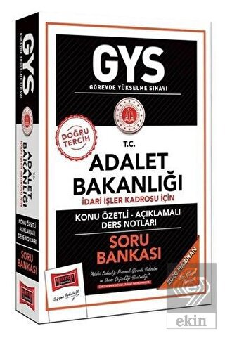 GYS T.C. Adalet Bakanlığı İdari İşler Kadrosu İçin