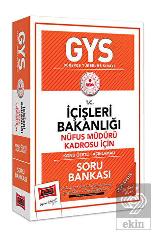 GYS T.C İçişleri Bakanlığı Nüfus Müdürü Kadrosu İç