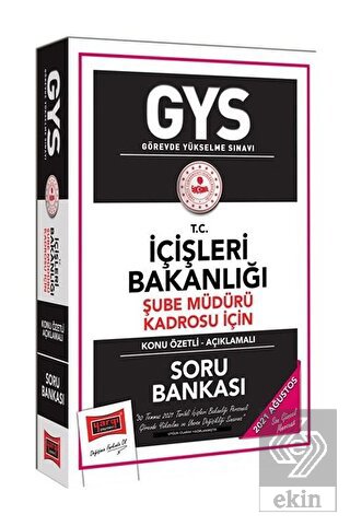GYS T.C İçişleri Bakanlığı Şube Müdürü Kadrosu İçi