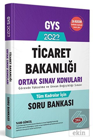 GYS Ticaret Bakanlığı Tüm Kadrolar İçin Ortak Soru