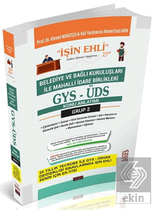 GYS-ÜDS Belediye ve Bağlı Kuruluşları Mahalli İdare Birlikleri Personeli Grup 2 Konu Anlatımı