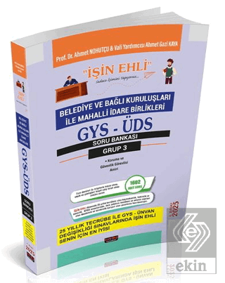 GYS-ÜDS Belediye ve Bağlı Kuruluşları Mahalli İdare Birlikleri Personeli Grup 3 Soru Bankası