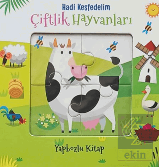 Hadi Keşfedelim - Çiftlik Hayvanları Yapbozlu Karton Kitap
