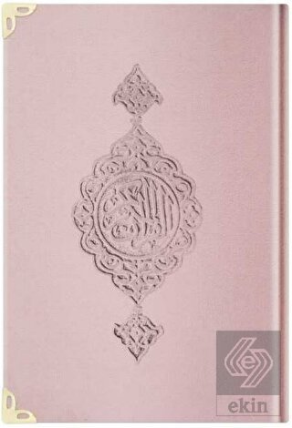 Hafız Boy Kadife Kur'an-ı Kerim (Pudra Pembe, Yald