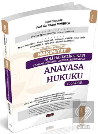 HAKİMİYET Adli Hakimlik Anayasa Hukuku Çıkmış Soru Bankası