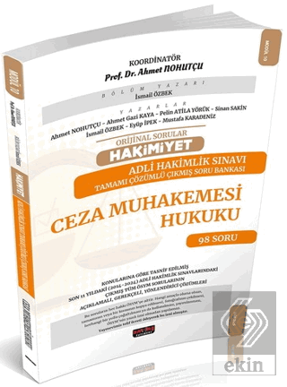 HAKİMİYET Adli Hakimlik Ceza Muhakemesi Hukuku Çıkmış Soru Bankası