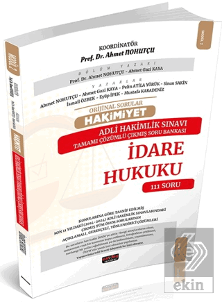 HAKİMİYET Adli Hakimlik İdare Hukuku Çıkmış Soru Bankası