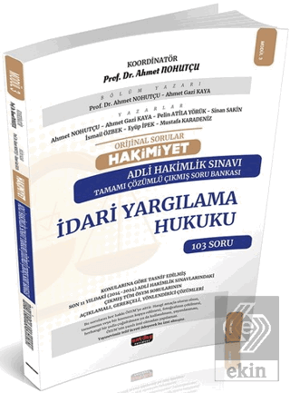 HAKİMİYET Adli Hakimlik İdari Yargılama Hukuku Çıkmış Soru Bankası