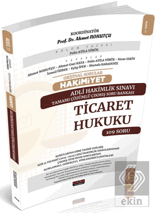 HAKİMİYET Adli Hakimlik Ticaret Hukuku Çıkmış Soru Bankası