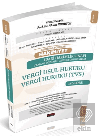 HAKİMİYET Adli Hakimlik Vergi Usul Vergi Hukuku TVS Çıkmış Soru Bankas