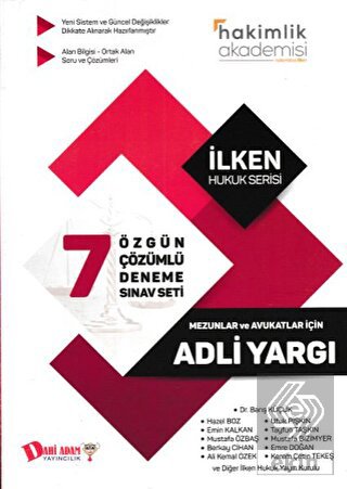 Hakimlik Akademisi Adli Yargı 7'li Çözümlü Deneme 