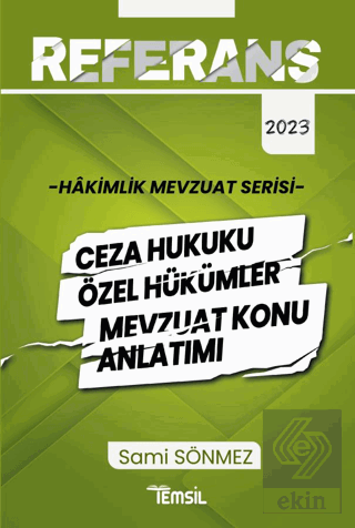 Hakimlik Ceza Hukuku Özel Hükümler Mevzuat Konu An