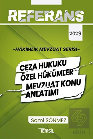 Hakimlik Ceza Hukuku Özel Hükümler Mevzuat Konu An