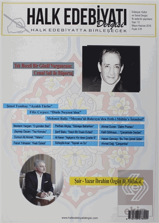 Halk Edebiyatı Dergisi Sayı: 12 Mayıs-Haziran 2016