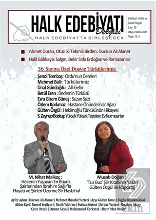 Halk Edebiyatı Dergisi Sayı: 36 Mayıs-Haziran 2020