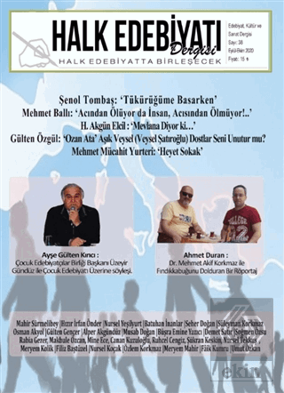 Halk Edebiyatı Dergisi Sayı: 38 Eylül-Ekim 2020